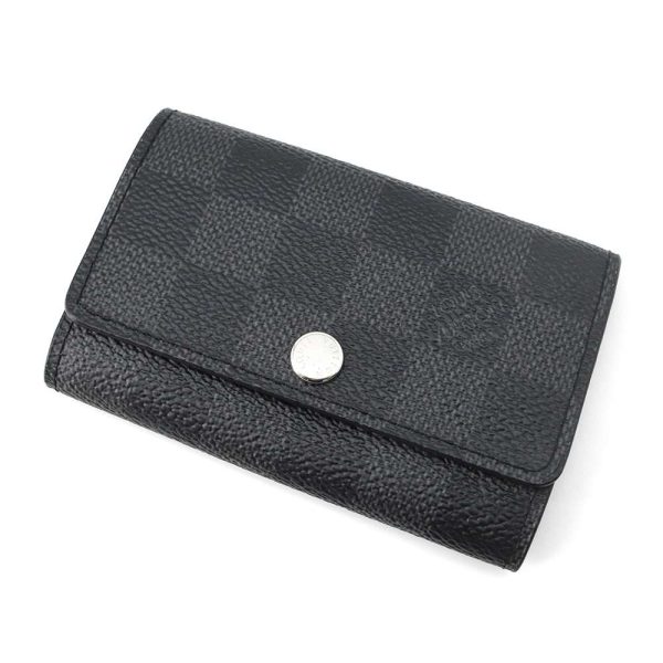 9599178 01 Louis Vuitton 6 Key Case Damier Graphite Multicle 6 Black