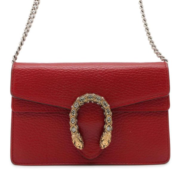 9604162 01 Gucci Chain Shoulder Bag Dionysus Mini Bag Red