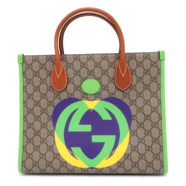 9604216 01 Gucci GG Supreme 2way Handbag Kobe Biege