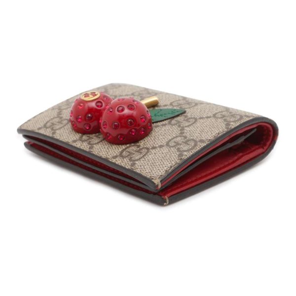 9604537 02 Gucci Guccisima Signature Cherry Card Case Wallet Red