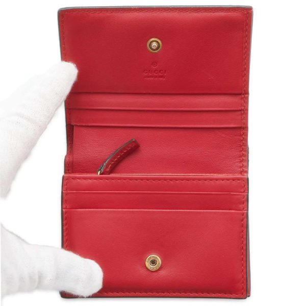 9604537 04 Gucci Guccisima Signature Cherry Card Case Wallet Red