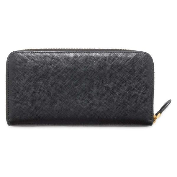 9604575 03 Prada Long Wallet Saffiano Wallet Black