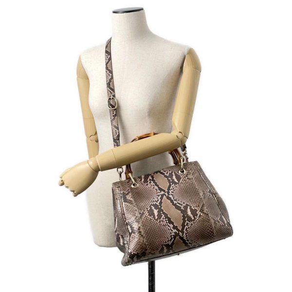 9605046 05 Gucci Handbag Bamboo Shopper Python Bag Shoulder Bag