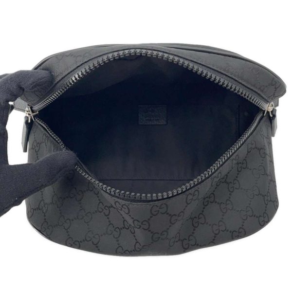 9605060 05 Gucci GG Nylon Waist Bag Shoulder Bag Black