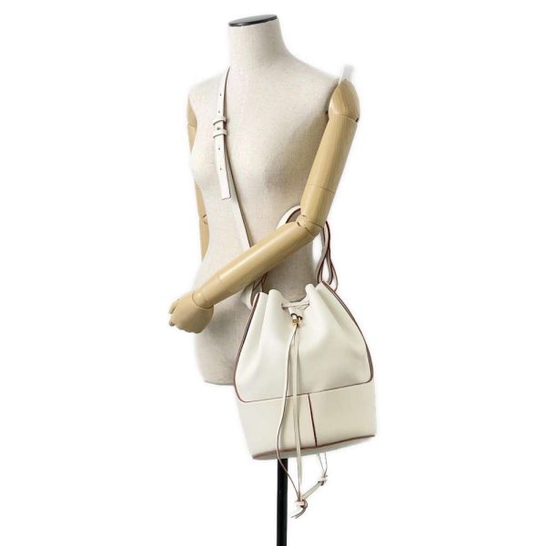 9605169 05 LOEWE Balloon Medium Shoulder Bag White