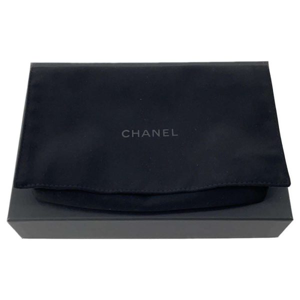 9605367 11 CHANEL Chain Matelasse Coco Mark Lambskin Wallet Black