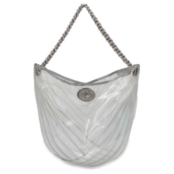 9606289 01 CHANEL Chain Shoulder Bag Clear Coco Mark Vinyl Bag