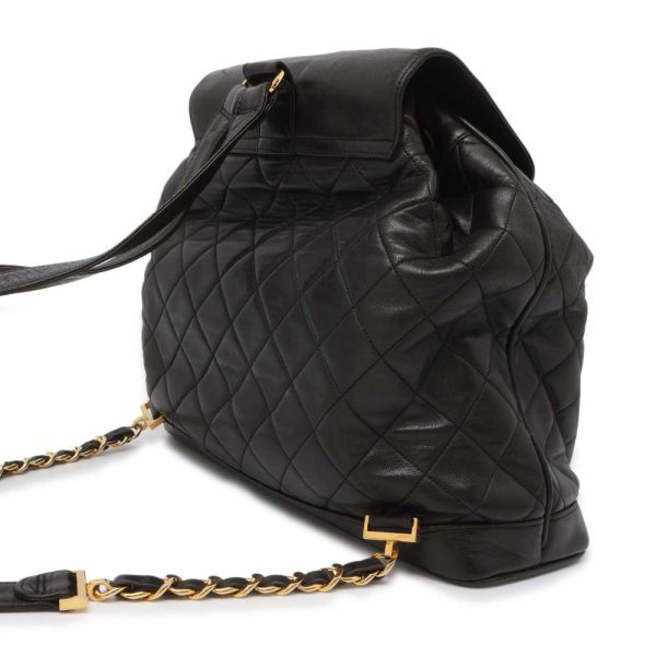 9606371 02 Chanel Backpack Matelasse Cocomark Chain Black Bag