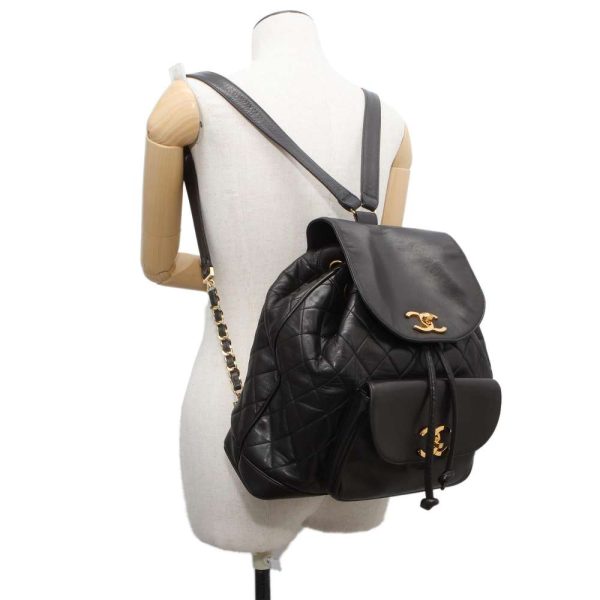 9606371 04 CHANEL Backpack Cocomark Matelasse Chain Bag Rucksack Black