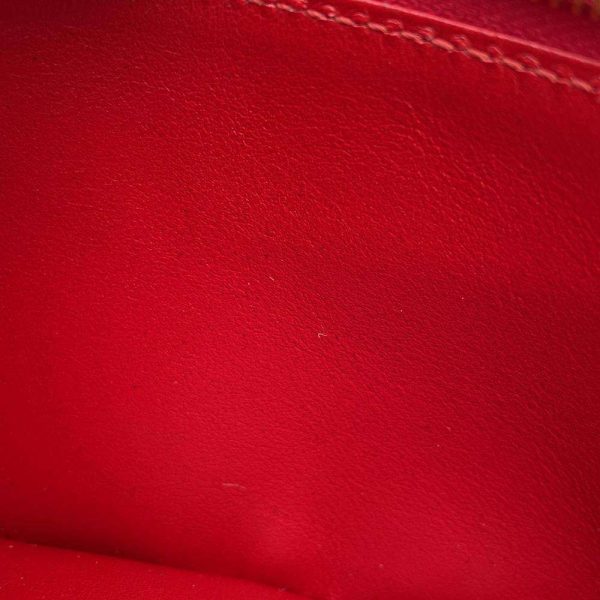 9607019 05 Celine Long Wallet C Charm Red Quilted Long Wallet Red