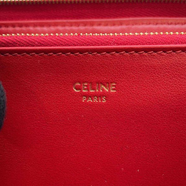 9607019 10 Celine Long Wallet C Charm Red Quilted Long Wallet Red