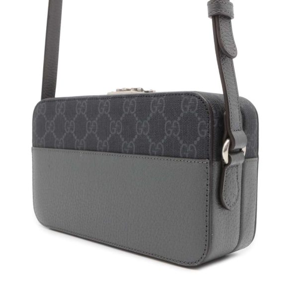 9607248 02 Gucci Interlocking G GG Supreme Shoulder Bag Black