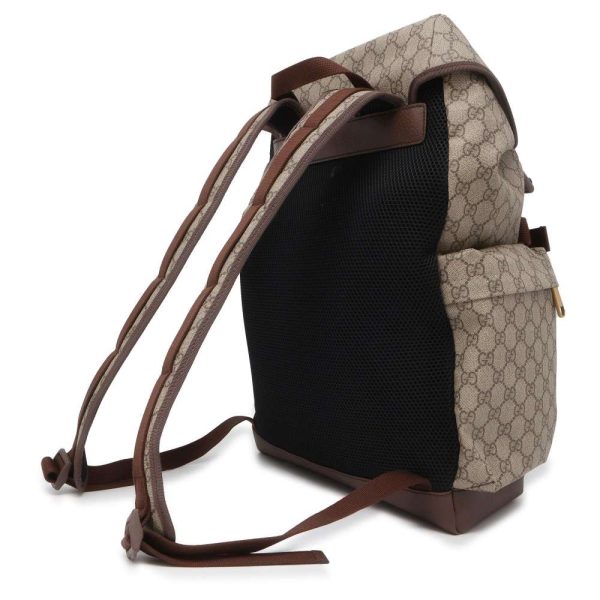 9607422 02 Gucci Skateboard Web GG Supreme Backpack