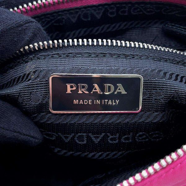 9607460 14 Prada Shoulder Bag Nylon Patent PRADA One Shoulder Black