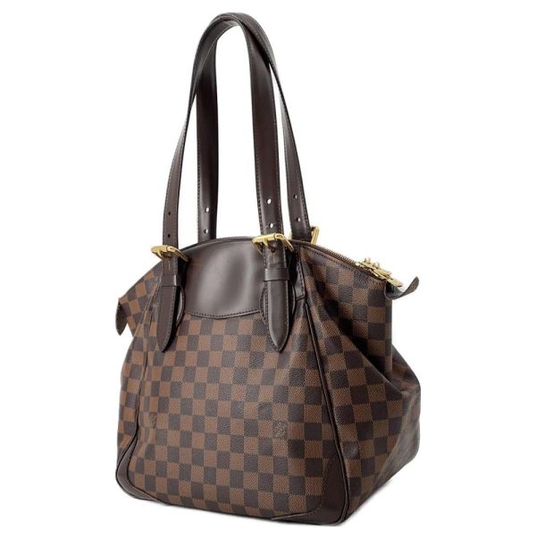 9607705 02 Louis Vuitton Verona MM Handbag Damier Ebene Brown