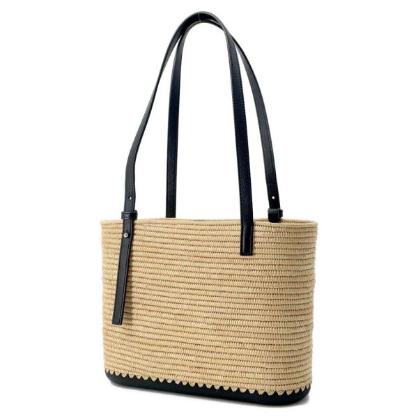 9608603 02 LOEWE Raffia Square Bucket Tote Bag