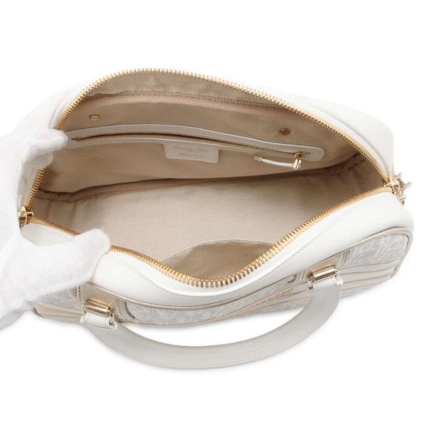 9608665 06 Christian Dior Bowling Handbag White