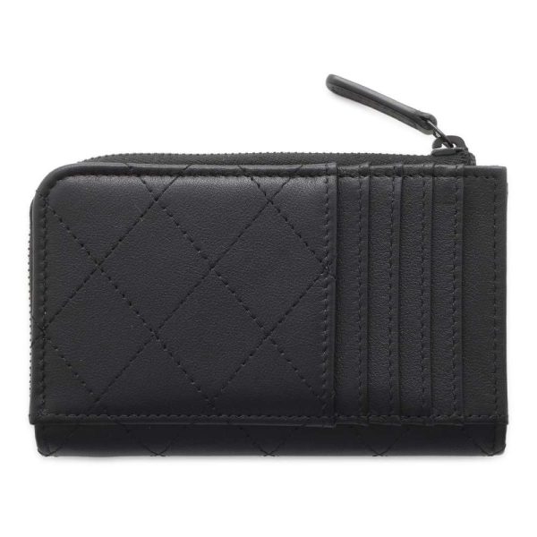 9610347 03 CHANEL Coin Case Case Grained Calf CocoMark Black