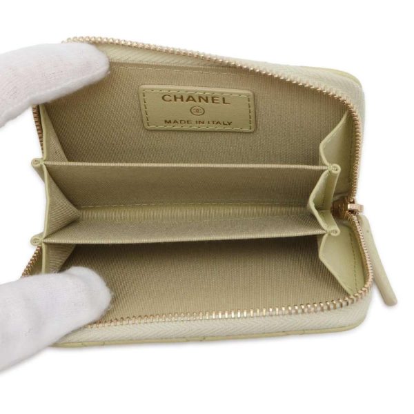 9613713 04 CHANEL Coin Case Matelasse Caviar Skin Coin