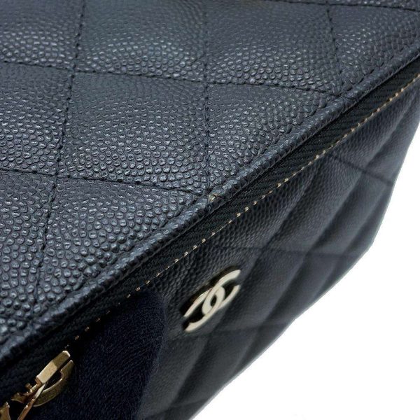 9615687 09 CHANEL Vanity Matelasse Lambskin Chain Shoulder Bag Black