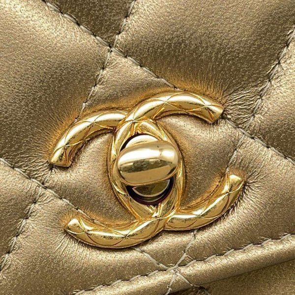 9616721 12 CHANEL Chain Wallet Matelasse Coco Mark Lamb AP3102 Wallet Bag