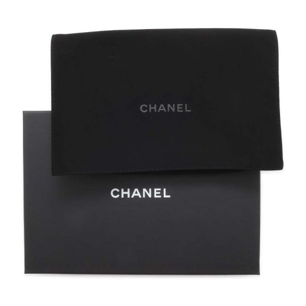 9617384 15 CHANEL Chain Wallet Coco Mark Patent Wallet Black