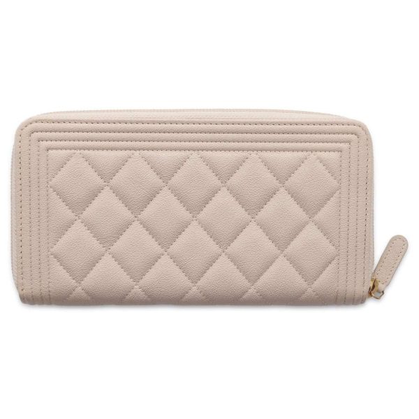 9617803 03 CHANEL Long Wallet Boy CocoMark Matelasse Zip Wallet