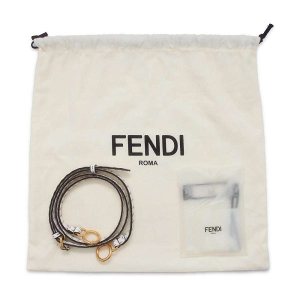 9619173 14 FENDI Handbag Mini Peekaboo Stitch Calf 2way Bag White