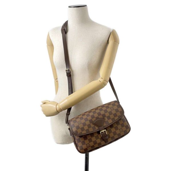 9619517 04 Louis Vuitton Sologne Shoulder Bag Damier Ebene Brown