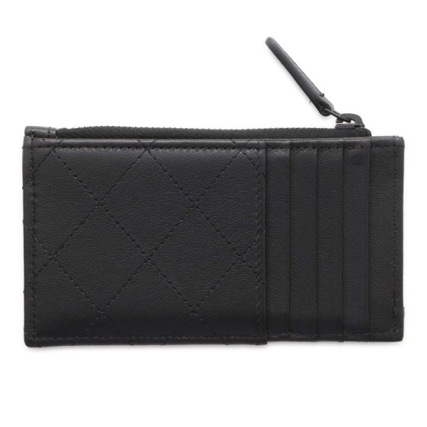 9620872 03 CHANEL Card Case Matelasse CocoMark Calf Coin Case Black