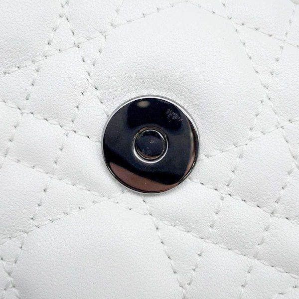 9623828 07 Christian Dior Dior Cannage Lambskin Phone Pouch White