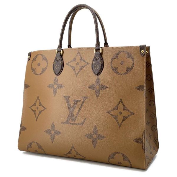 9623965 02 Louis Vuitton On the Go GM Tote Bag Monogram Reverse Brown