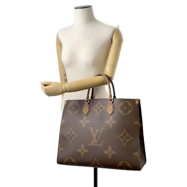 9623965 04 Louis Vuitton On the Go GM Tote Bag Monogram Reverse Brown