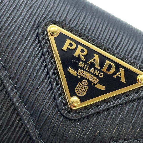 9626584 12 Prada Wallet Saffiano Wallet 1MH021 Wallet Black