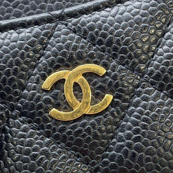 9626799 10 CHANEL Cocomark Matelasse 23 Shoulder Bag Caviar Skin Black