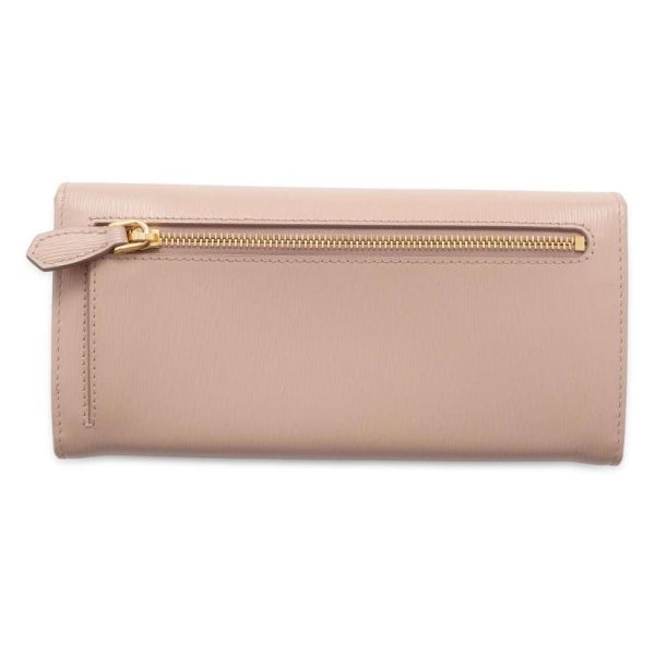 9627413 03 Prada VITELLO Move Long Wallet Card Case Pink Beige