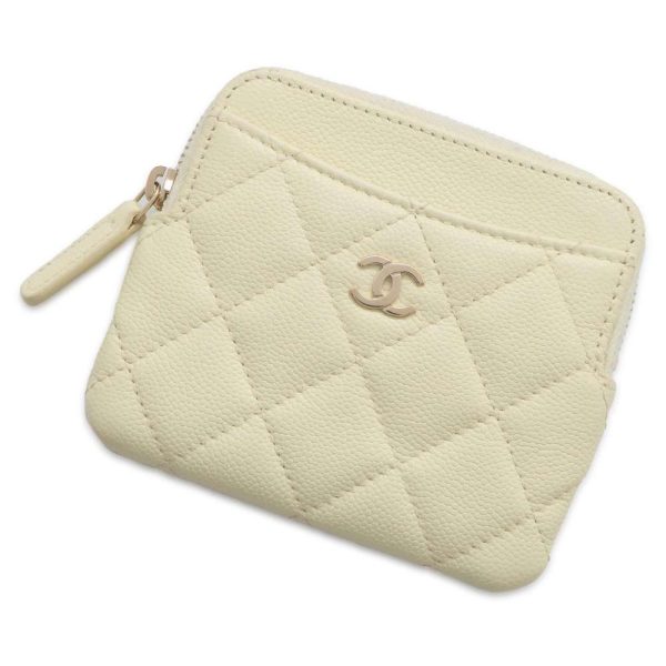 9630581 01 CHANEL Coin Case Matelasse CocoMark Caviar Skin Wallet