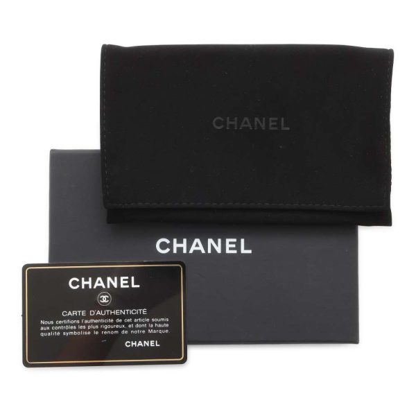 9631403 09 CHANEL Matelasse Card Case Shoulder Bag Black