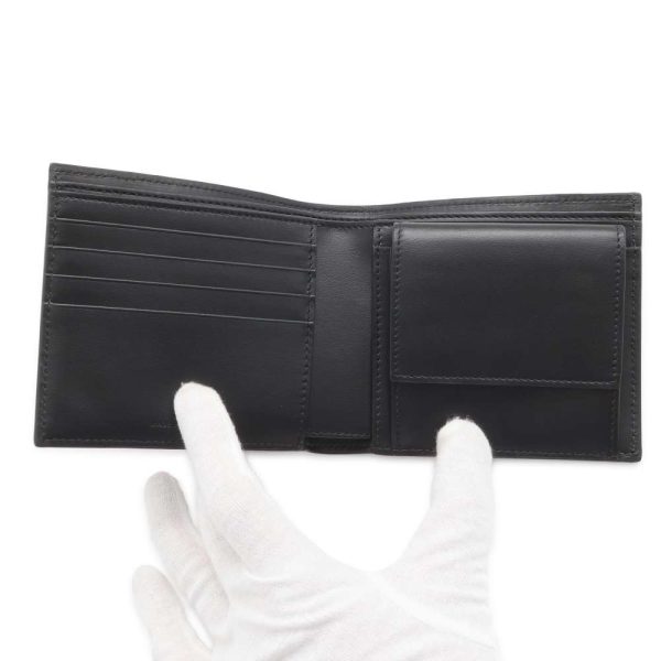 9631410 04 Celine Wallet Triomphe Calfskin Black