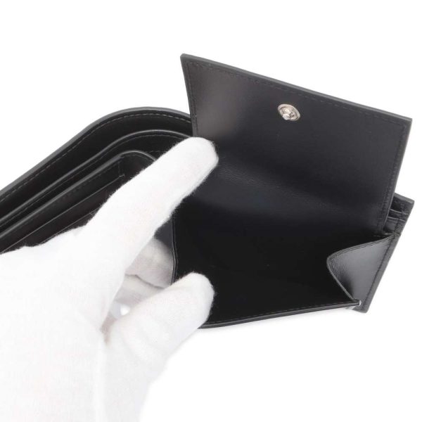 9631410 06 Celine Wallet Triomphe Calfskin Black