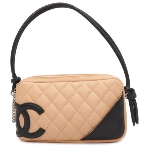 9631632 01 Chanel Matelasse Chain Shoulder Bag Beige