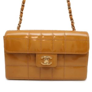 9631649 01 Chanel Matelasse Leather Beige 2way Shoulder Bag