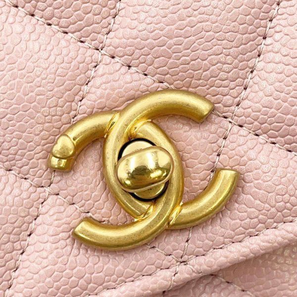 9637979 09 CHANEL Chain Wallet Matelasse Coco Mark Heart Chain Caviar Skin Long Wallet Bag