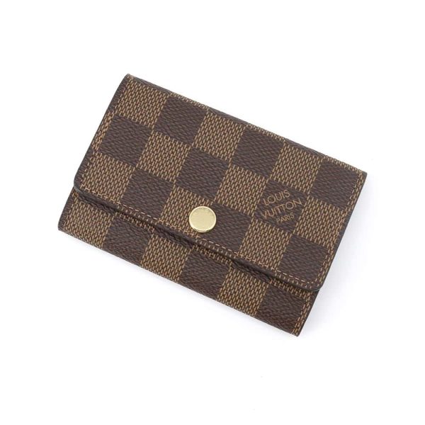 9639157 01 Louis Vuitton Key Case 6 Rows Damier Ebene Multicle 6 Brown