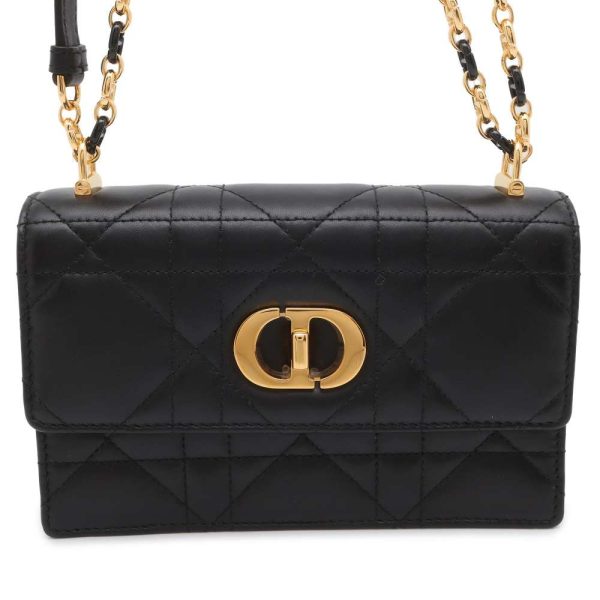 9639737 01 Christian Dior Miss Caro Macrocannage Mini Lambskin Shoulder Bag Black