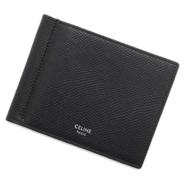 9640382 01 Celine Wallet Bill Clip Wallet Calf Wallet Money Clip Black