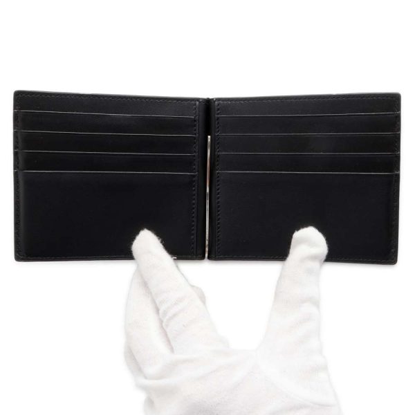 9640382 04 Celine Wallet Bill Clip Wallet Calf Wallet Money Clip Black