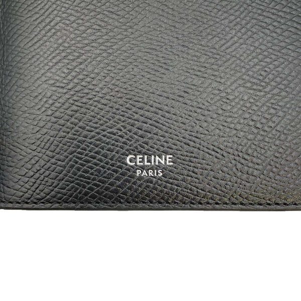 9640382 09 Celine Wallet Bill Clip Wallet Calf Wallet Money Clip Black