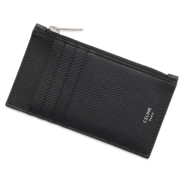 9640399 01 Celine Card Case Zipped Card Holder Coin Black