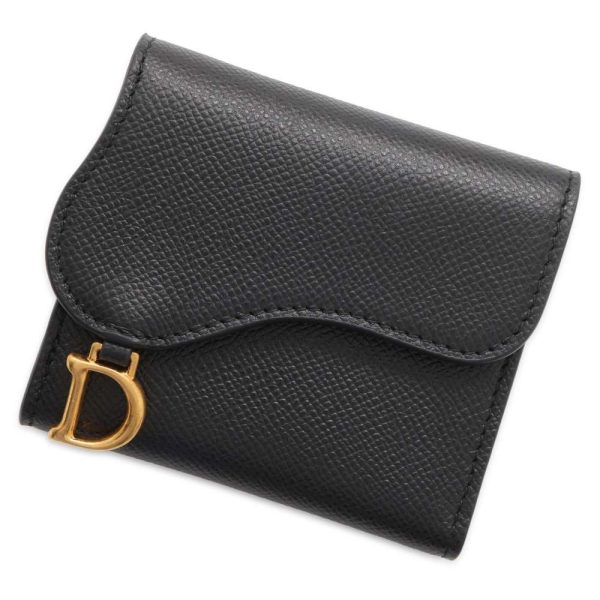 9641327 01 Christian Dior Saddle Lotus Wallet Black